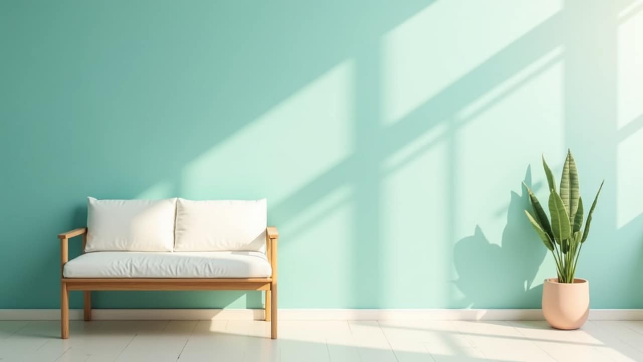 A person holding their lower back while sitting on the edge of a bed, wincing slightly
