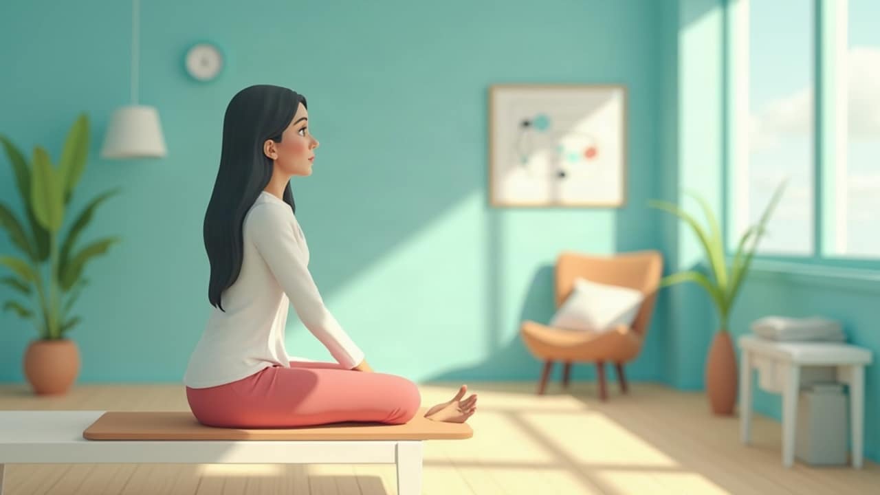 A person lying calmly on a chiropractic treatment table while a chiropractor prepares for an adjustment