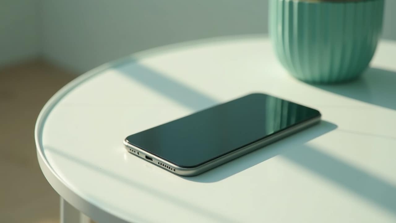 A person hunched over a smartphone with the head tilted far forward and shoulders rounded