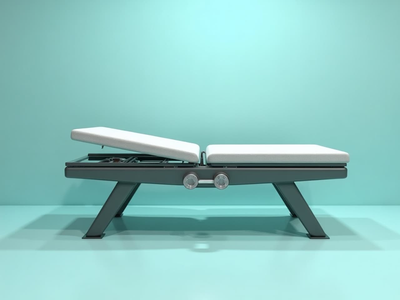 A padded roller traction table with rollers moving along the length of the spine